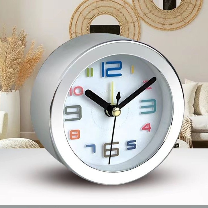 静音闹钟学生闹钟儿童小闹钟学校卧室时钟家用床头闹钟圆方闹钟Silent alarm clock student alarm clock children small alarm clock schoo