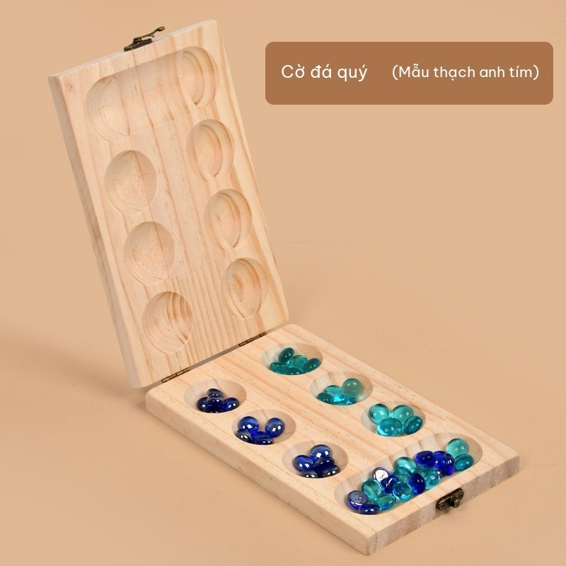 🔥Portable wooden Mancala chess | educational toys | gem grain chess | family board games | easy to c