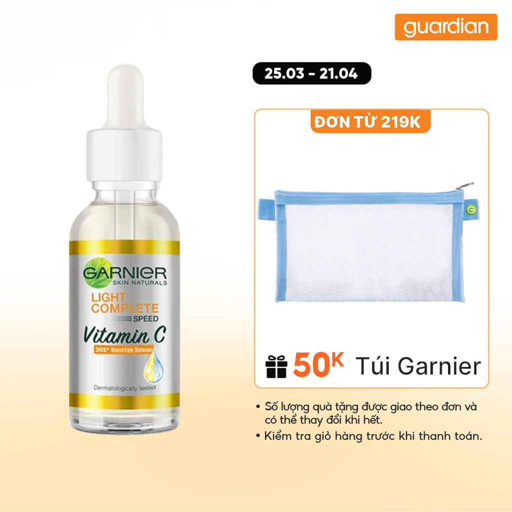 Tinh Chất Tăng Cường Sáng Da Mờ Thâm Light Complete 30x Vitamin C Booster Serum Garnier 30ml
