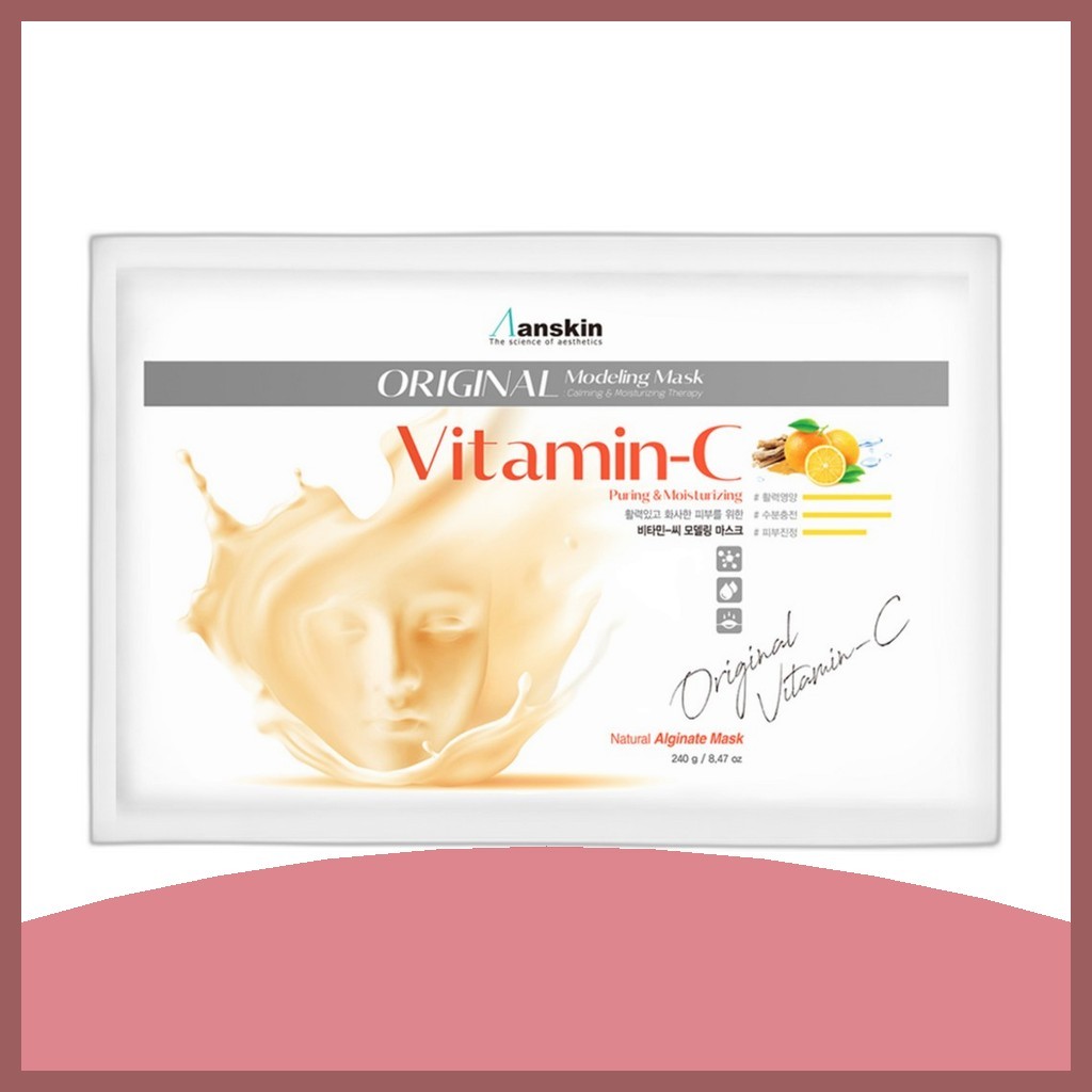 [anskin] Mặt nạ mô hình Vitamin-C chính hãng, 240g, 1 mặt nạ mô hình Hàn Quốc / Hiệu ứng làm sáng da