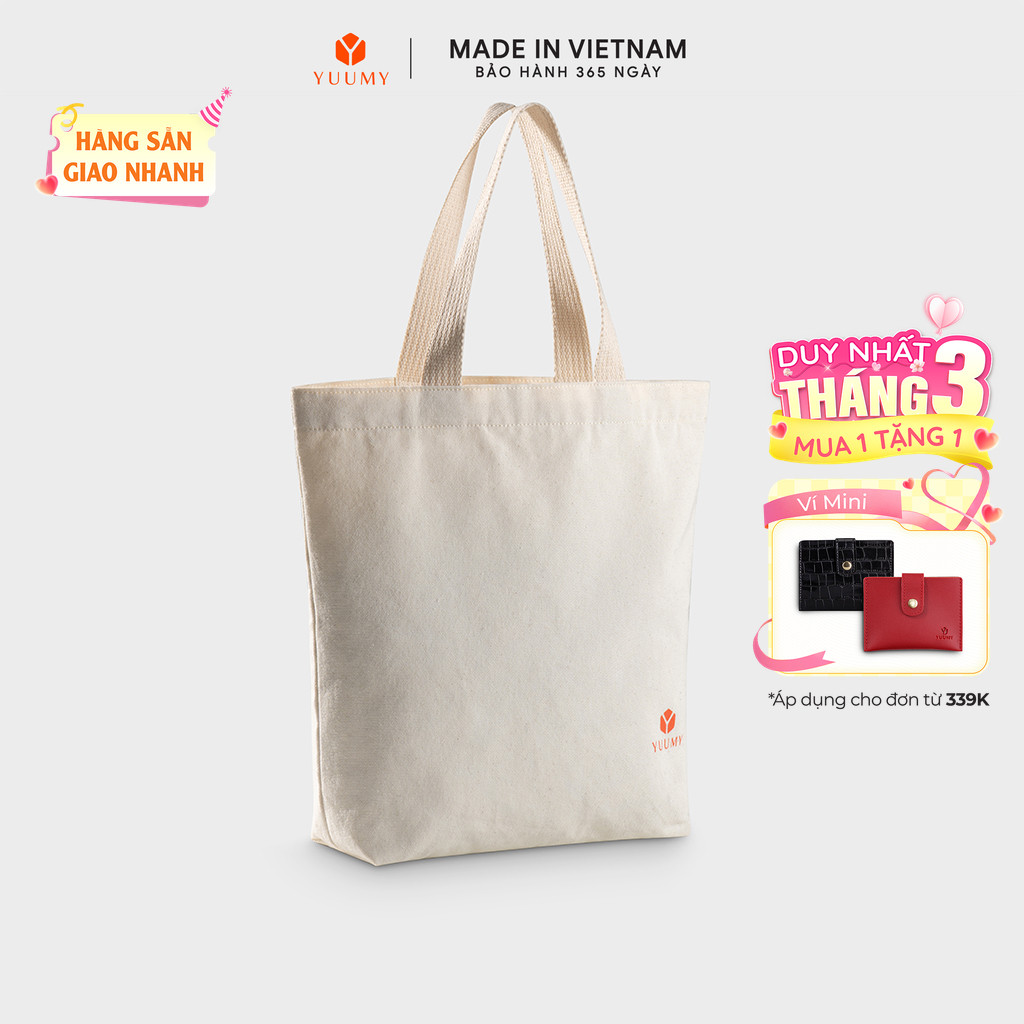 Túi vải canvas Yuumy (Thời trang nữ tote dáng đứng - Túi vải YTX82) Bagsmart