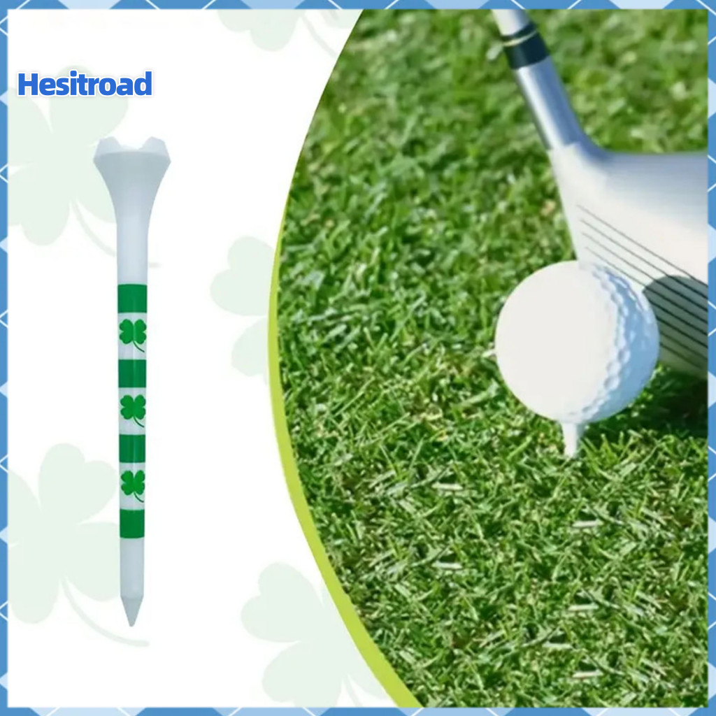[Meanwha] Bộ Tee Golf Nhựa Không Thể Phá Vỡ - 10 Chiếc, 3-1/4 Inch, Thiết Kê Cỏ Ba Lá, Ma Sat Thấp