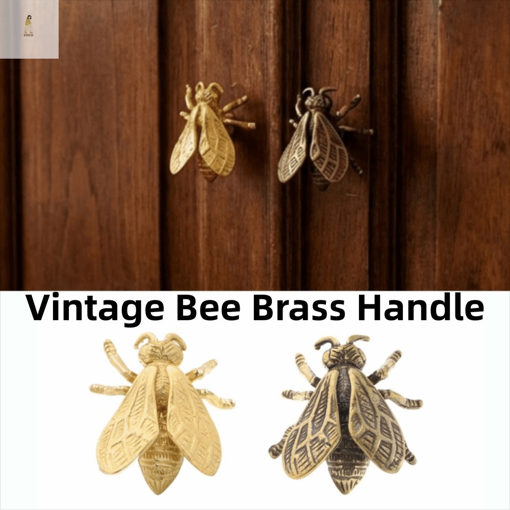 Tay cầm bằng đồng DISCO Bee, Núm cửa tủ cổ điển cổ điển, Phần cứng nội thất giống như thật Một lỗ ké