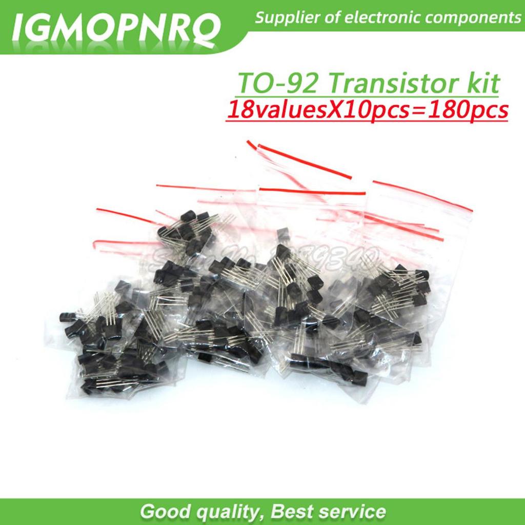 18valuesX10 cái = 180 chiếc 2N2222 S9012 S9013 S9014 A1015 C1815 S8050 S8550 2N5501 2N5501 TO-92 Bộ 