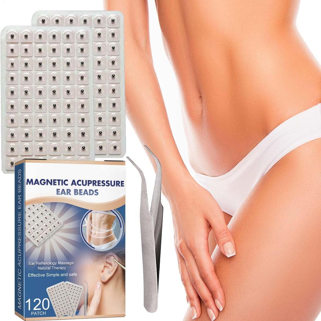 Acupunctures Vaccaria Ear 120pcs Ear Seed Sticker Kit Patch Products Acupressures Kit Self Adhesive 