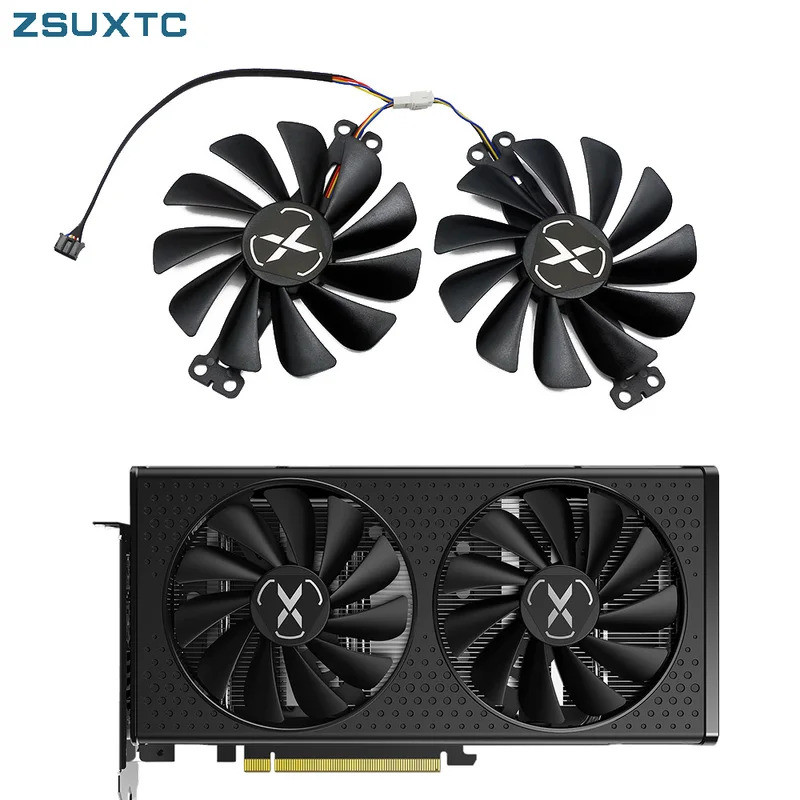 HL 95MM FY010010M12LPA FDC10U12S9-C RX6600 6600XT Quạt Card Đồ Họa Cho XFX Radeon RX 6600 XT Chơi Ga