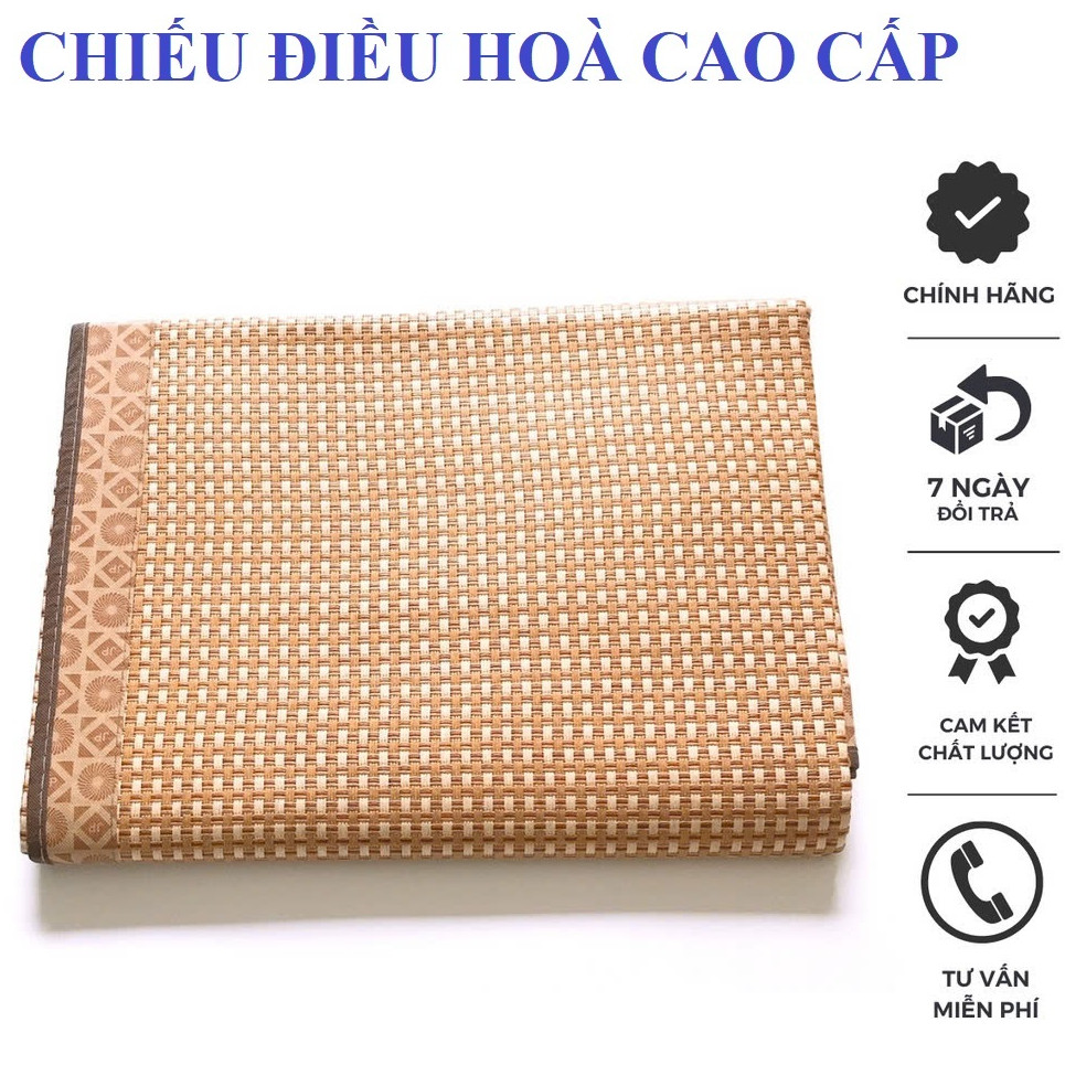 (Khổ 1M55*1M9) Chiếu Mây Điều Hoà Cao Cấp, Có Chun Gài Nệm, Hàng Loại 1