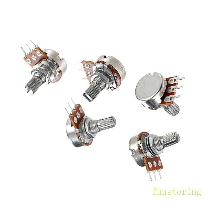 FUN 5 Gói Trục Chia 220K Ohm Điện Áp Với Thiết Bị Đầu Cuối 3 Pin Thích Hợp Cho Dễ Dàng Dây Trong Mạc