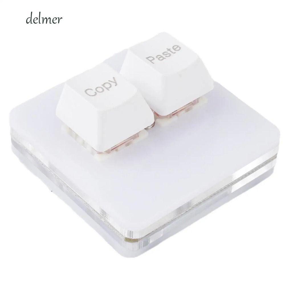 DELMER Custom Mini 2 Key Key Key Key Key Key Key Key Keypad, Hot Swap Illumination Acrylic Red Switc