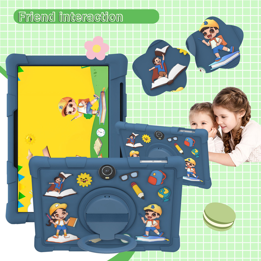 Dành Cho OPPO Pad SE 11 '' 2025 Vỏ Đứng Cho Oppo Pad SE 11 inch Trẻ Em Silicon Hoạt Hình 360 Xoay ta