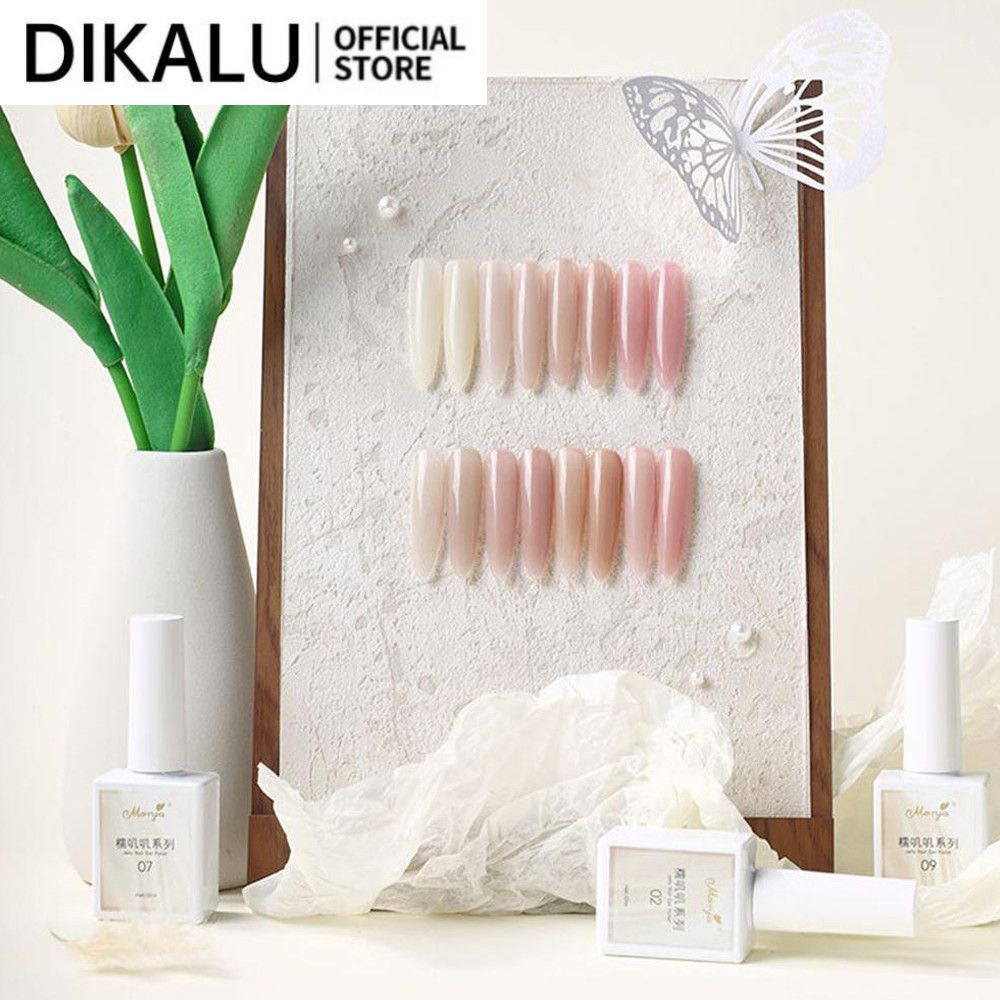Monja Ice Transparent Nude Color Nail Gel Waxy Ji Series Jelly Jade Base Color Phototherapy Glue Nai