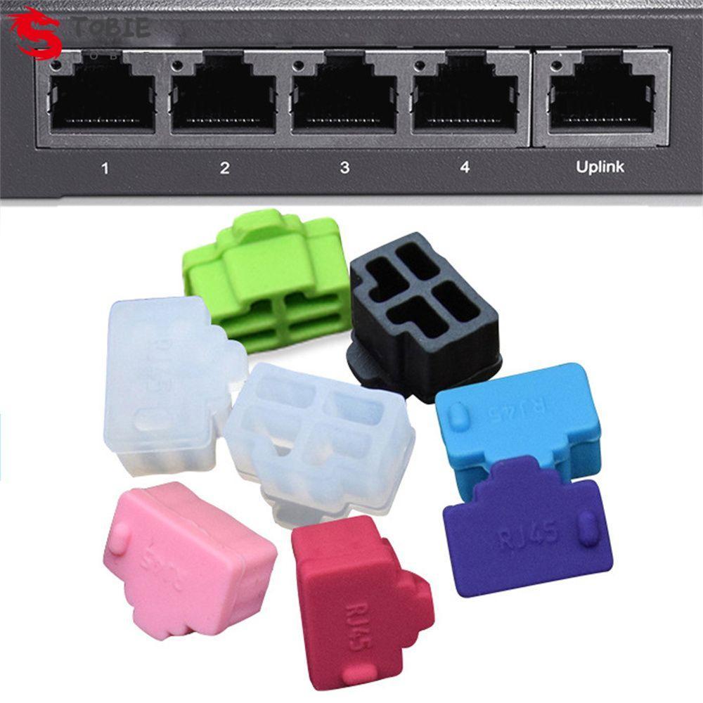 TOBIE Ethernet Hub Port Caps Router 10 Cái / lốc RJ45 Nữ Jack Bảo Vệ Cắm RJ45 Kết Nối Nắp Nắp Bụi Nắ