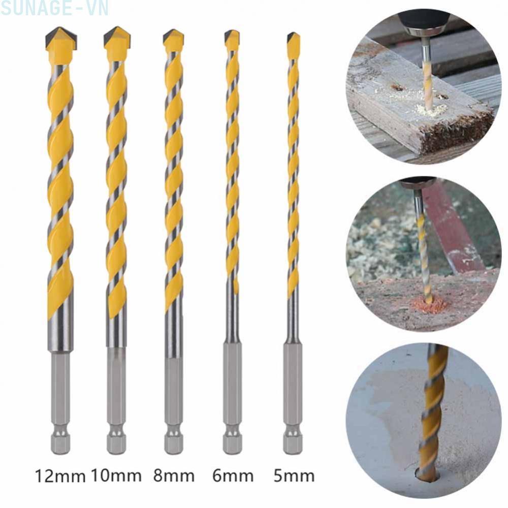 【SUNAGE】Strong Toughness Hex Shank Drill Bit for Masonary Concrete Brick Stone【HOT Fashion】