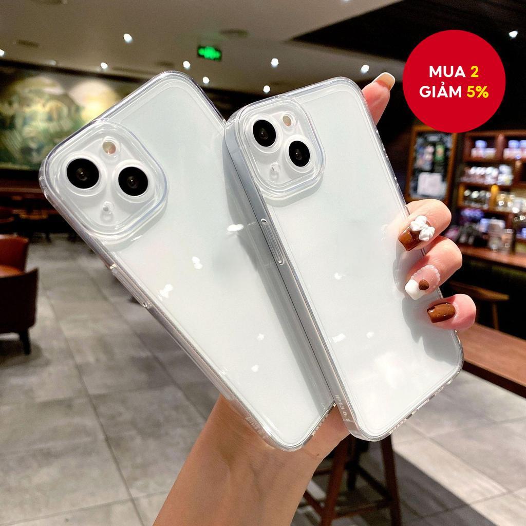 Transparent, full-coverage straight-back phone case, compatible with Apple iPhone 15 Pro Max and iPh