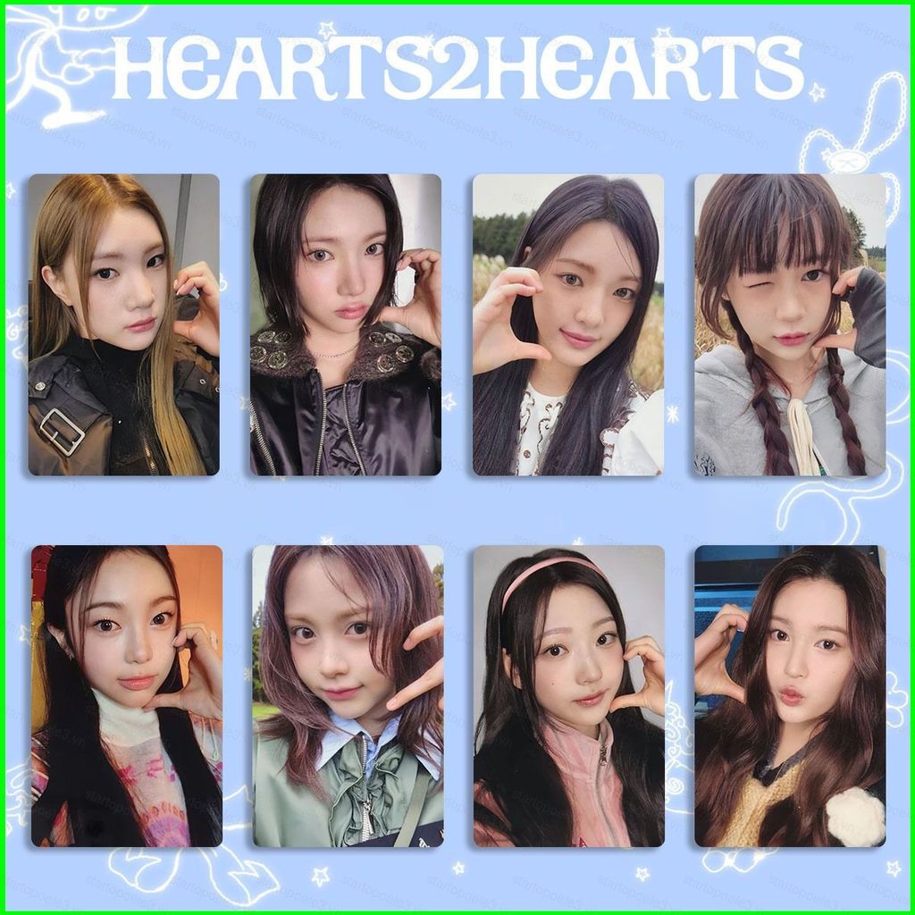 8 Cái / bộ H2H HEARTS2HEARTS JIWOO LOO Card THE CHUỖI Bưu Thiếp Bộ Sưu Tập Ngôi Sao Ngoại Vi