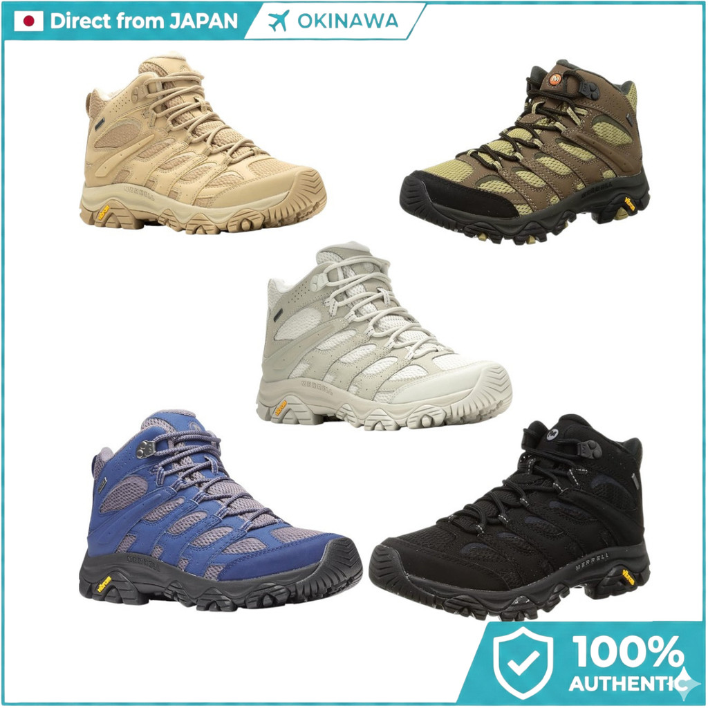 MERRELL Men’s MOAB 3 Synthetic Mid GORE-TEX Wide Fit Waterproof Hiking Shoes