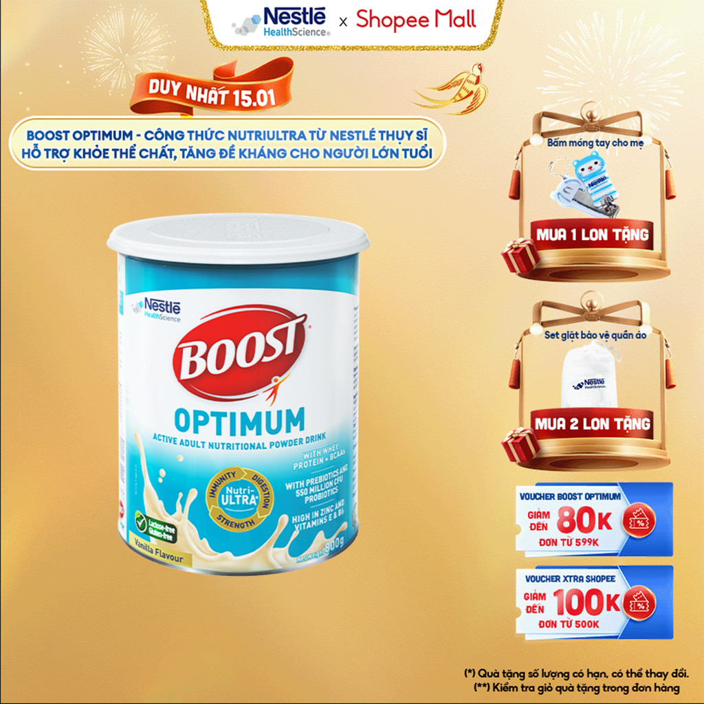 Sữa Bột NESTLÉ BOOST OPTIMUM Singapore Bổ Sung Dinh Dưỡng Cho Người Lớn Tuổi