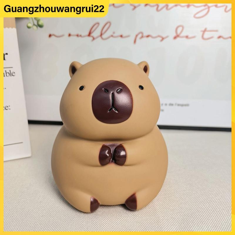 [GZ] Phim hoạt hình dễ thương Vinyl Capybara Piggy Bank Trang trí cho phòng ngủ Hình động vật Hộ gia