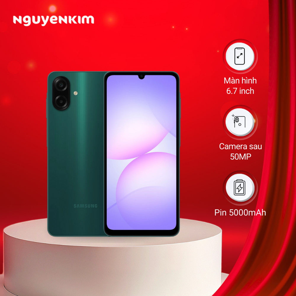 [Mới 2025] Điện thoại Samsung Galaxy A07 4G (4GB/128GB) Xanh Lá