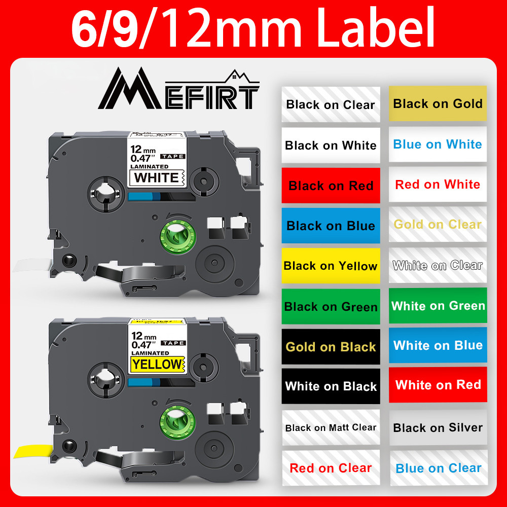 6-9-12mm Tương thích cho Brother Label Tape TZe-231 tze231 tze131 TZE631 Băng dán nhiều lớp cho Brot