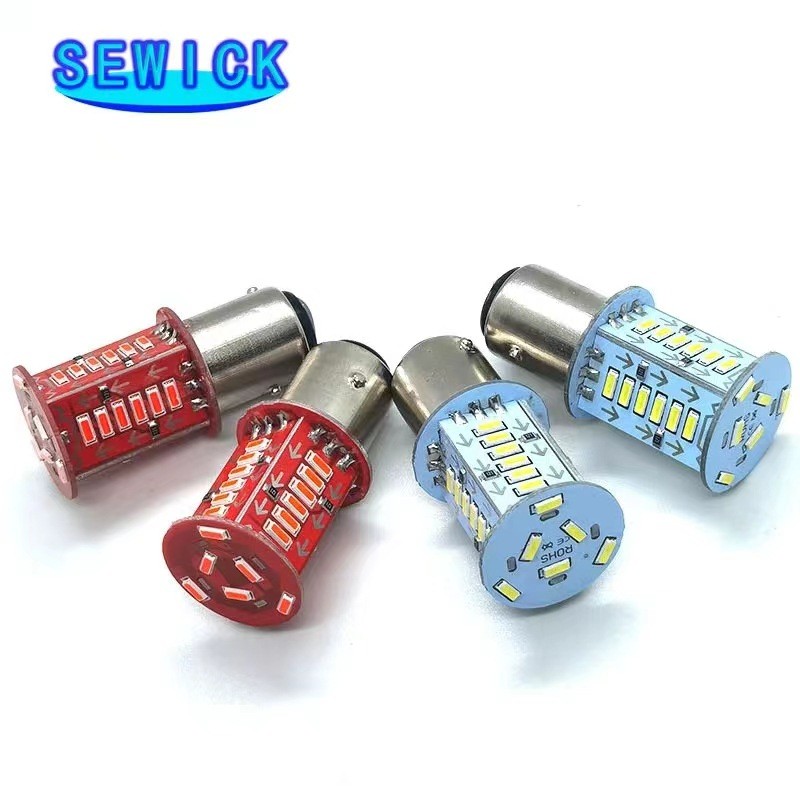 Đèn led Xe Máy Đuôi Đèn Phanh Nổi Bật 1156 1157 4014 30SMD Nhấp Nháy Bật Đèn Nước OCN3