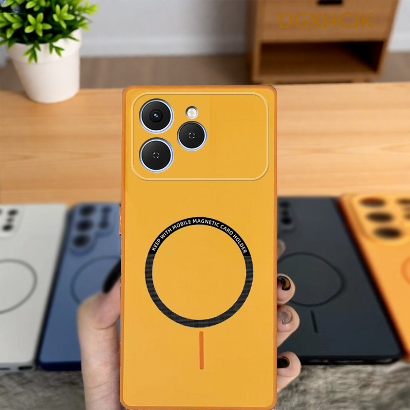 Dành Cho Tecno Spark 40 Ốp Lưng Tecno Spark 40 4G Ốp lưng Tecno Spark 40 Cover KM5 Shookproof Màu Từ