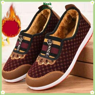 Giày vải Bắc Kinh cũ NOOKSTORY, Giày vải miệng tròn thông thường, Giày đế bằng thông thường thoáng khí Bắc Kinh cũ Xuân Thu Đông