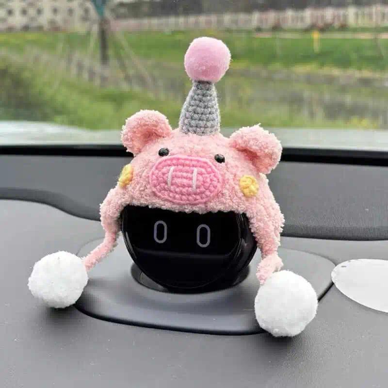 Dành Cho NIO ET5 ES6 Mũ nomi Âm Thanh Trang Trí Xe Hơi Hoạt Hình Dễ Thương Vui Vẻ Màu Hồng Heo Nón P