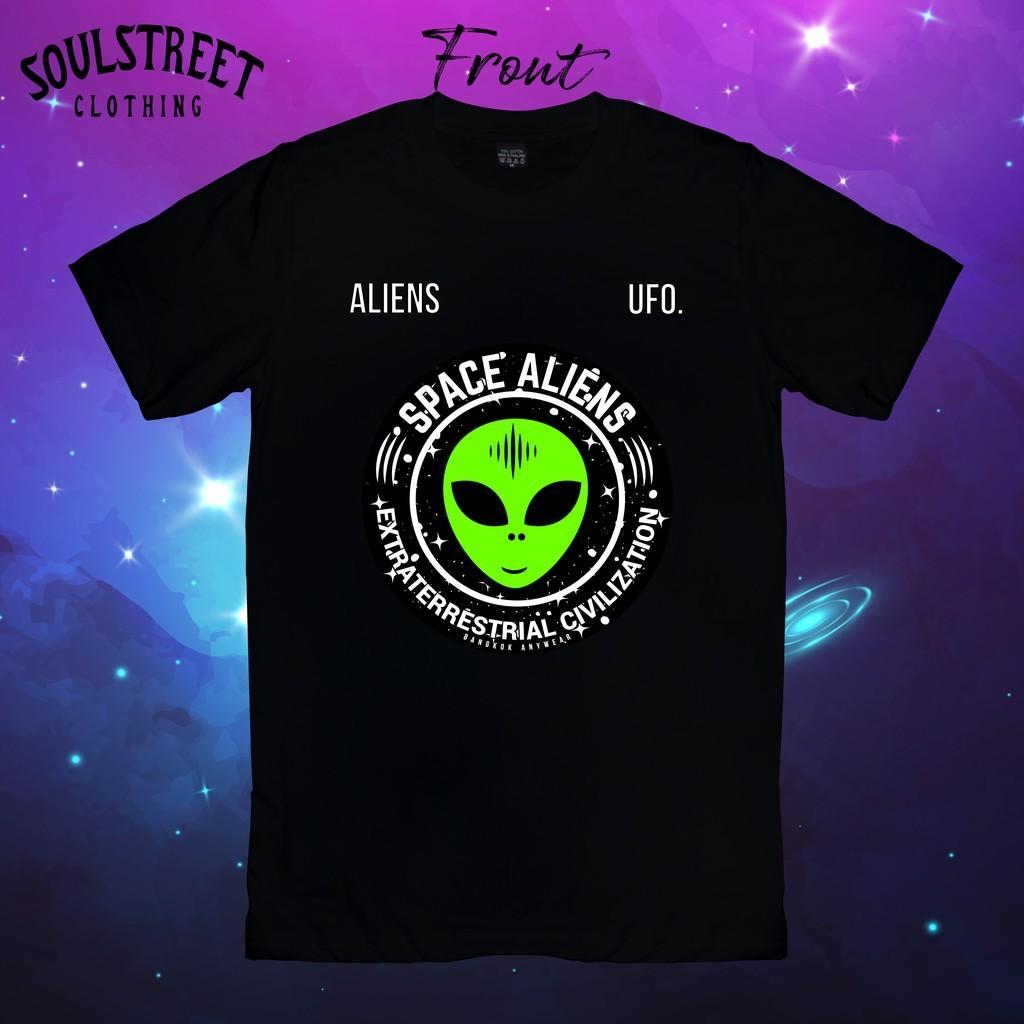 COD- Áo thun quần áo SoulStreet SPACE ALIEN Pattern