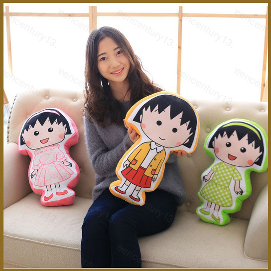 G13 Chibi Maruko-chan Hai Mặt In Ném Gối sakura kimono Sang Trọng Đồ Chơi Búp Bê nhồi Bông Trang Trí