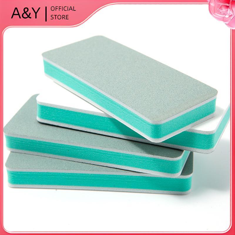 A & Y 10 chiếc 600 / 3000 Grit Nail Buffer Blo Polishing UV Gel Nail Polisher Shiner Buffer Files Dụ