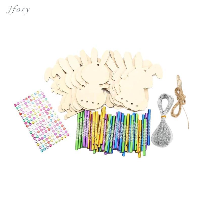 12 Chiếc Chuông Gió Làm Bộ, Động Vật Bằng Gỗ DIY Chuông Gió Thủ Công, DIY Làm Một Chuông Gió Bộ Cho 