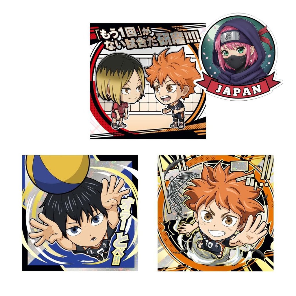 BANDAI Niformation Haikyu The Movie: Battle at the Dump Sticker Wafers (Bánh kẹo nướng) Đồ chơi kẹo 