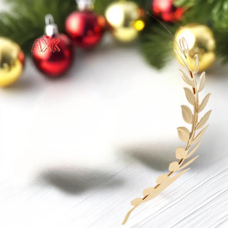 Mũ Vương Miện Tiara Màu Vàng Leafs Retrô - Trang Sức Cô Dâu Cưới