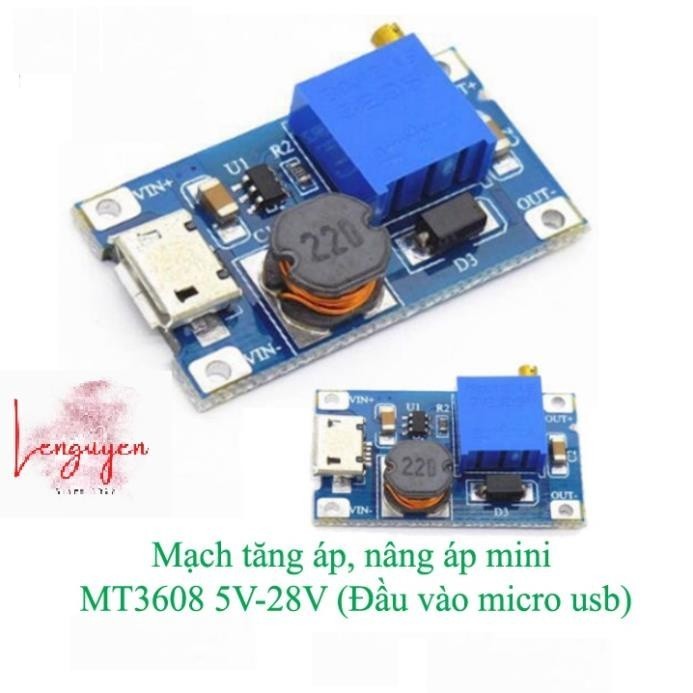 001 Mô Đun Tăng Áp Mini có Cổng Micro USB ( XY-016 | MT3608 )