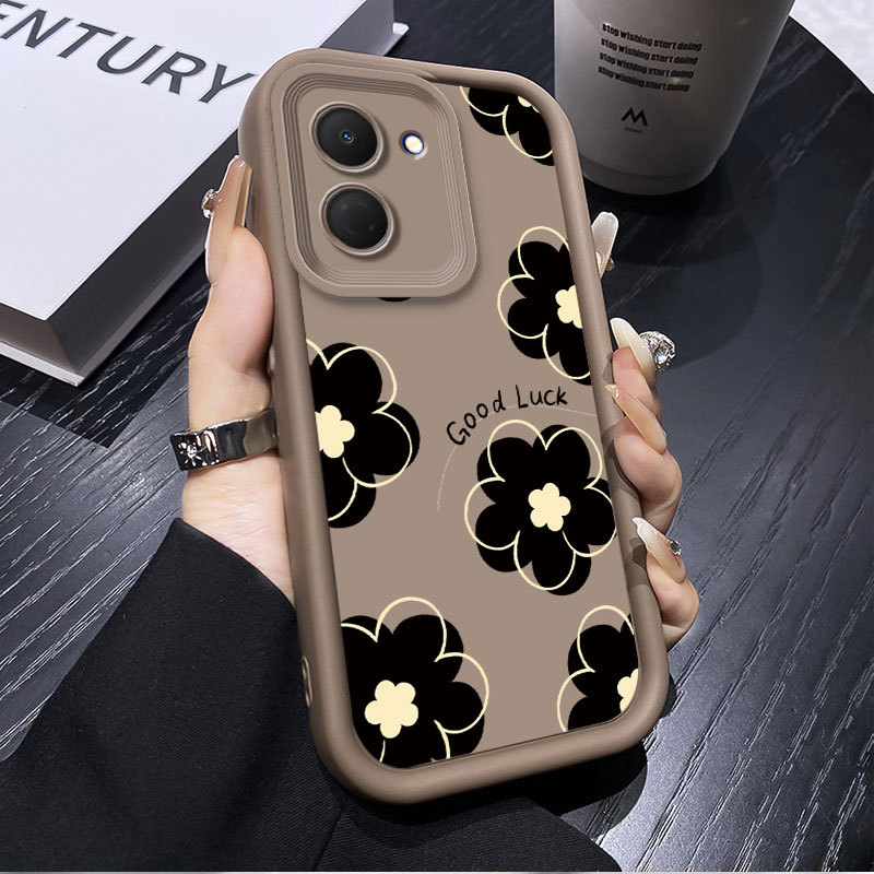 Ốp Lưng Cho Tecno Spark GO 3 Spark GO 2 GO3 Go2 KN3 KM4 Hoa Đen Sang Trọng Mờ Vỏ Điện Thoại Techno S