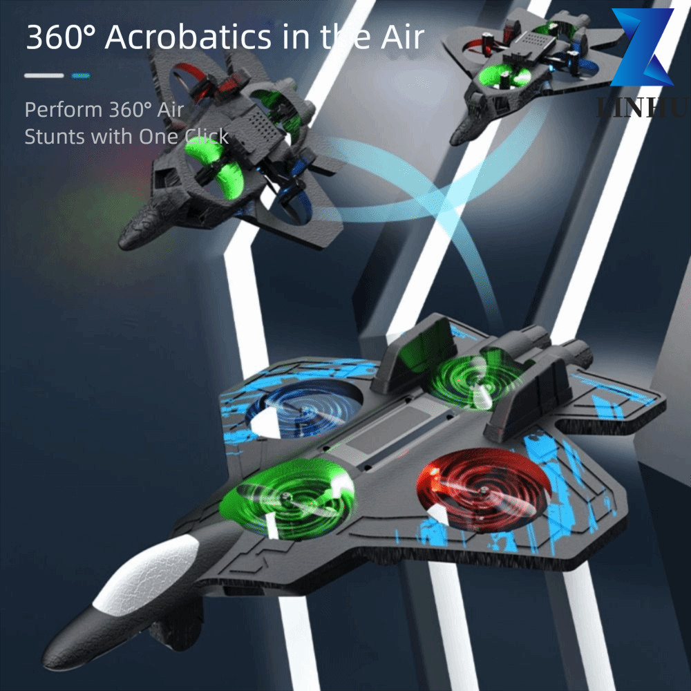 Máy bay chiến đấu tạo bọt điều khiển từ xa LINHU, EPP Foam 2.4G Stunt Four Motor Helicopter Toy, Máy