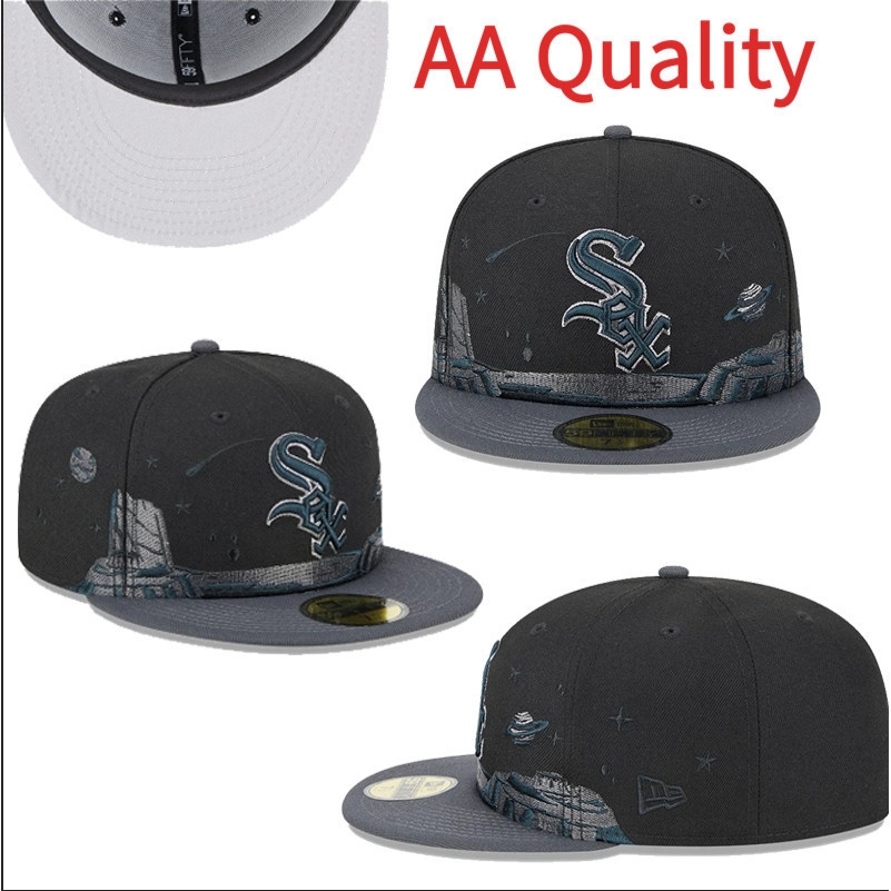 AA Quality 59FIFTY Planetary Chicago White Sox Black / Grey Undervisor