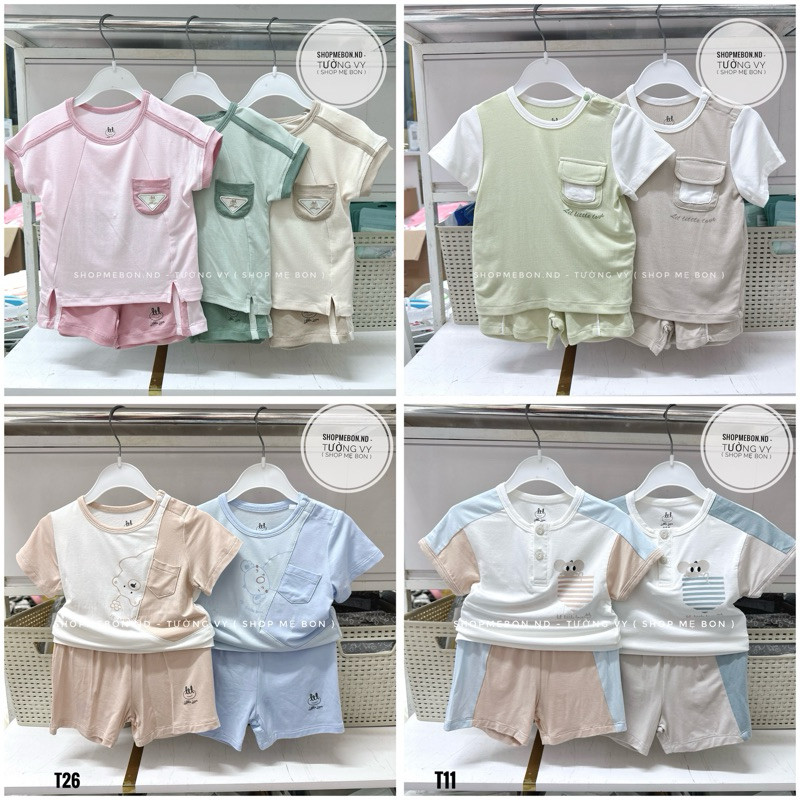 [ Lil - Little Love ] Bộ Lil cộc tay mềm mát cho bé trai bé gái