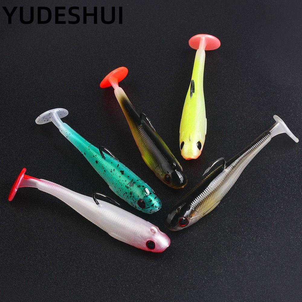 Swim Bait Nhân Tạo 5 Cái, T Tail 7/9CM, Phù Hợp Cho Câu Cá Bass