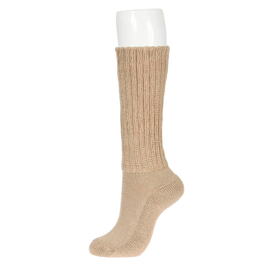 Cozy Room Socks with Pile Sole - Ladies' Warm and Comfortable Crew Socks, 30cm, One Pair