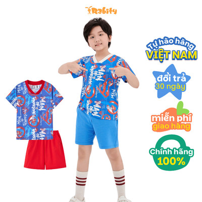   Đồ bộ thun tay ngắn Superman DC bé trai Rabity 160.002