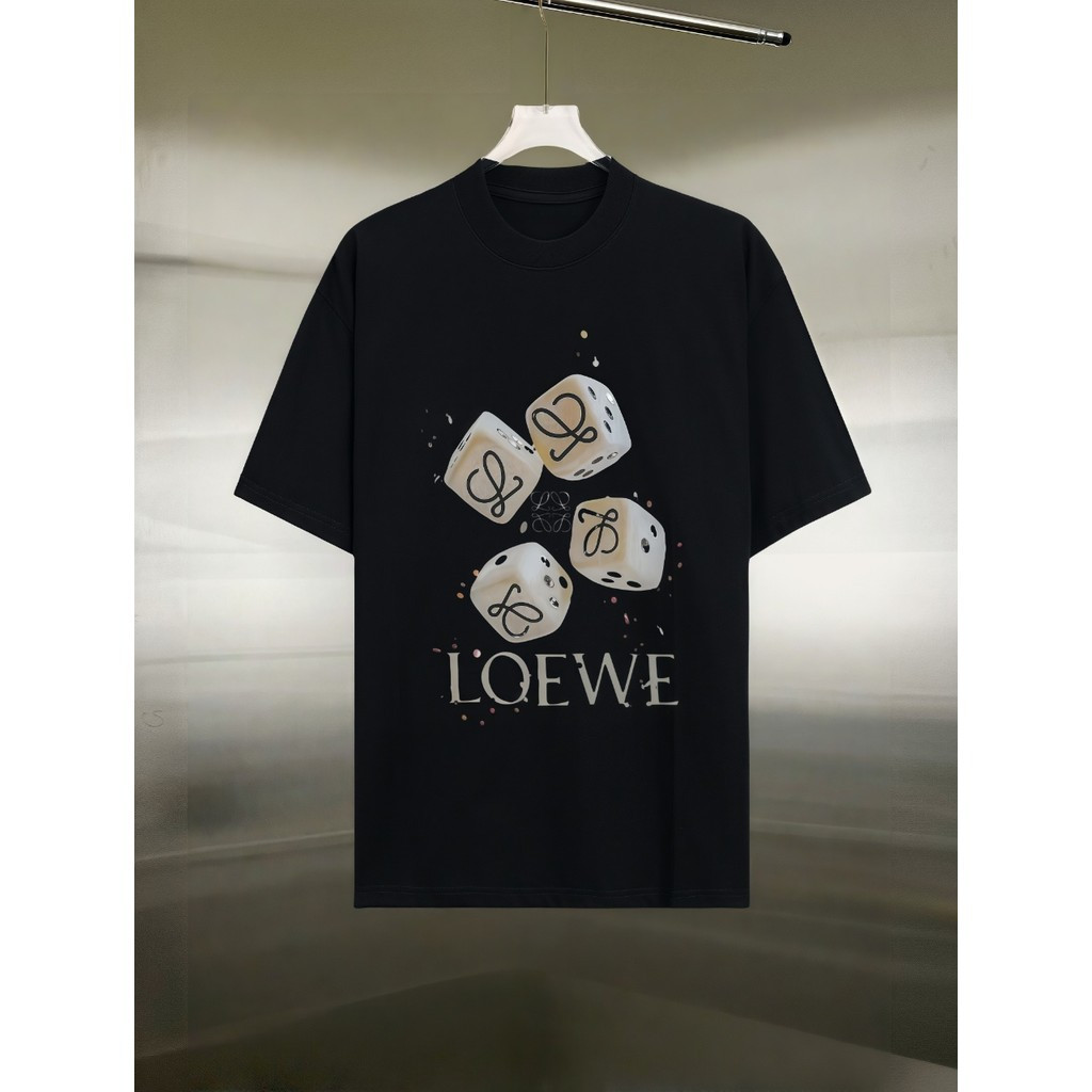 Áo thun nữ tay ngắn cổ tròn in hình và chữ, phù hợp đi làm công sở - Mẫu mới Loewe Z5KN