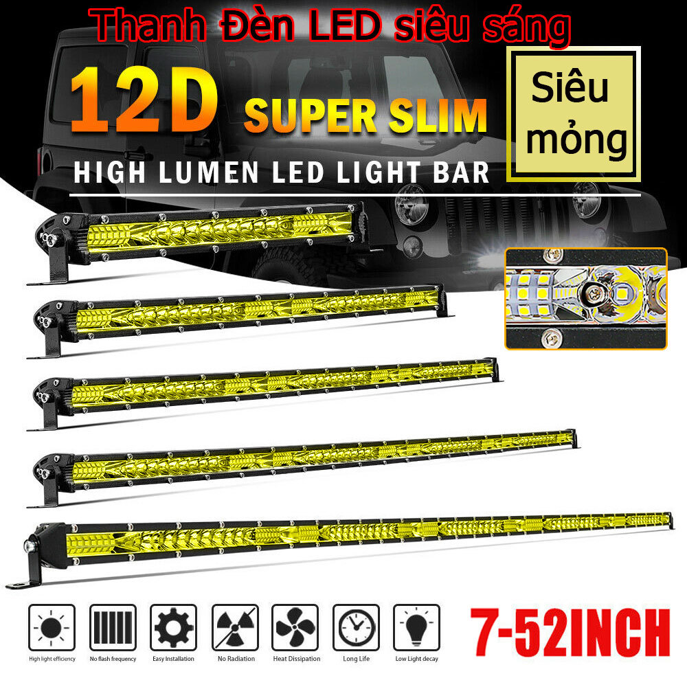 156W Thanh Đèn LED siêu sáng cho ô tô trợ sáng 12V 24V 3000K chất lượng cao cho xe tải