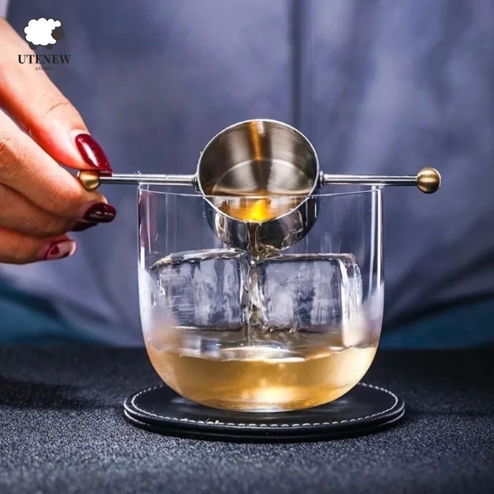 UTENEW Cocktail Jigger, Cốc đo thanh dài bằng thép không gỉ, Thiết kế hạt đôi chuyên nghiệp 30ml Dụn