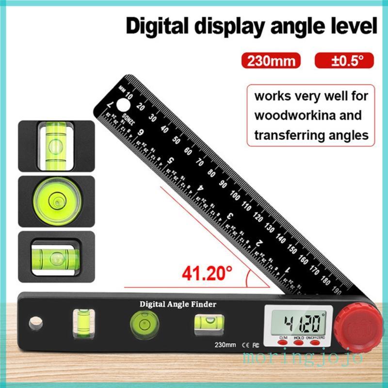 JoJo Digital Angle Finder Bubble Level Guage Protractor Ruler Angle Ruler Level Tool