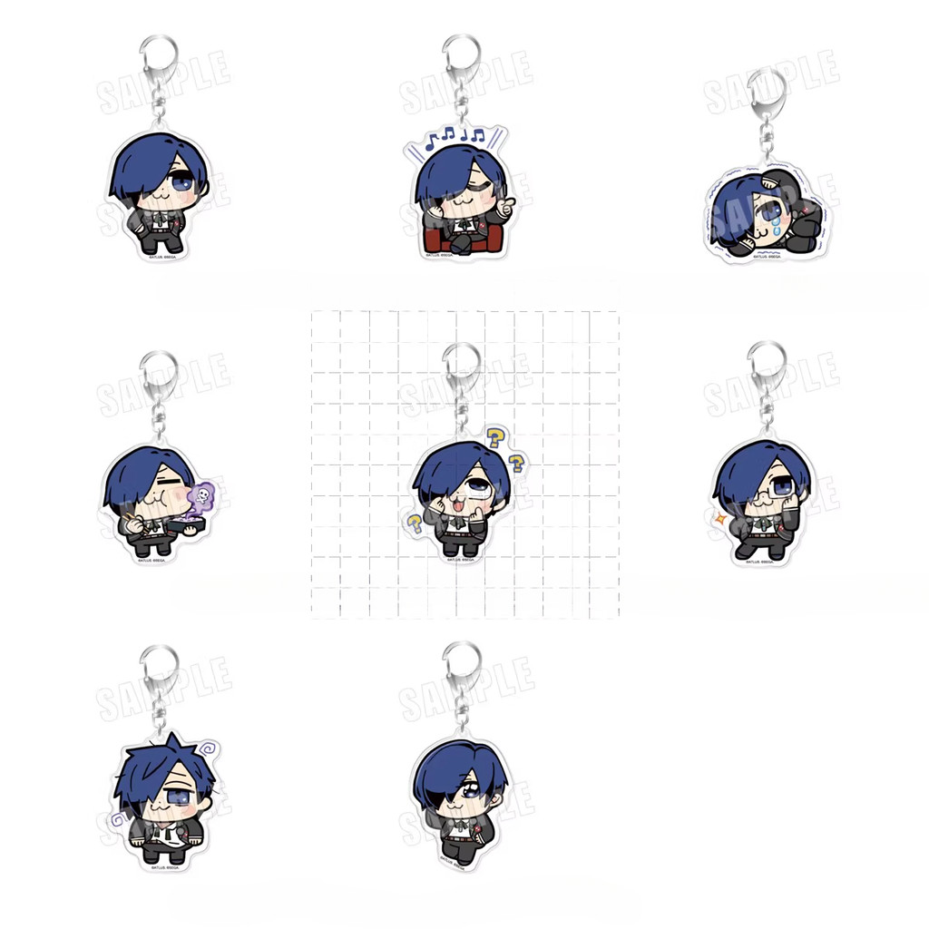 Trò Chơi Persona 3 Móc Khóa Búp Bê Anime P3 Makoto Yuki Sakuya Shiomi Acrylic Mặt Dây Chuyền Quà Tặn