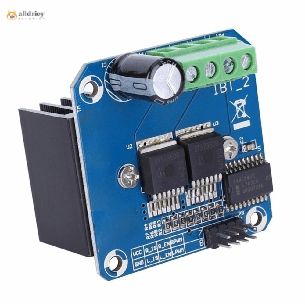 Mô-đun truyền động động cơ công suất cao INTOONE, Mô-đun truyền động cơ cầu chữ H kép 5,5V đến 27V, 