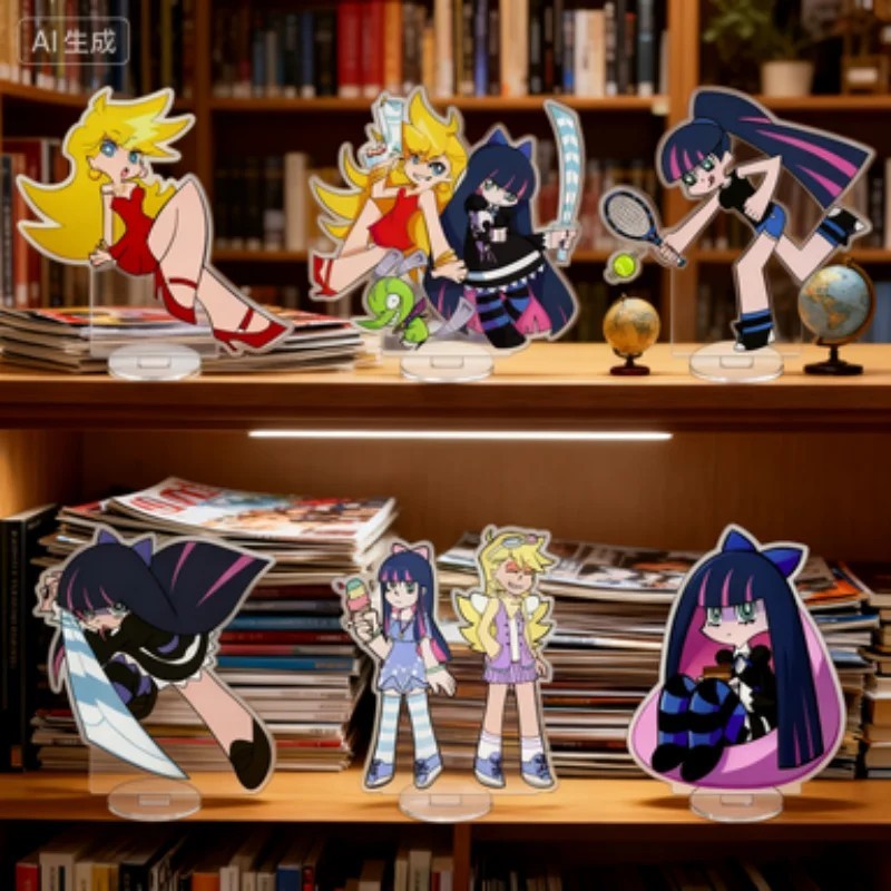 Standee Anime Panty & Stocking with Garterbelt Mô Hình Mica Acrylic Panty Stocking Scanty Trang Trí 