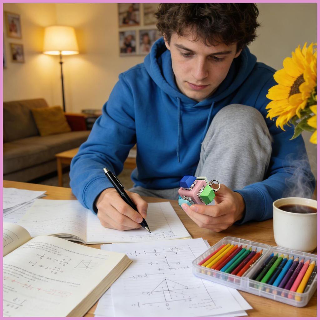 Bàn Phím Clicky Fidget Bật Sáng Di Động 6 Nút Clicky Bàn Phím Ngón Tay Clicker Cảm Giác Vui Vẻ Đồ Ch